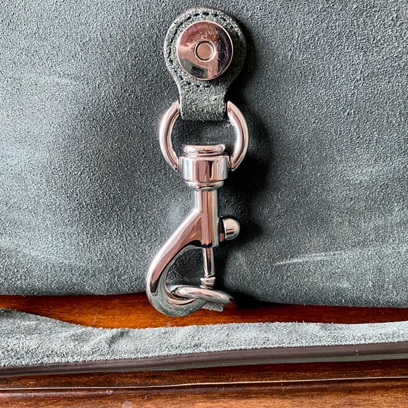 Rebecca Minkoff Stella Suede Satchel -Pine - Picture 9 of 14